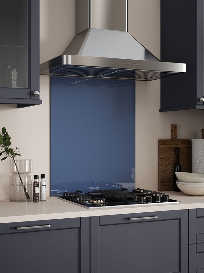 Bluebell Shimmer Self-Adhesive Glass Splashback