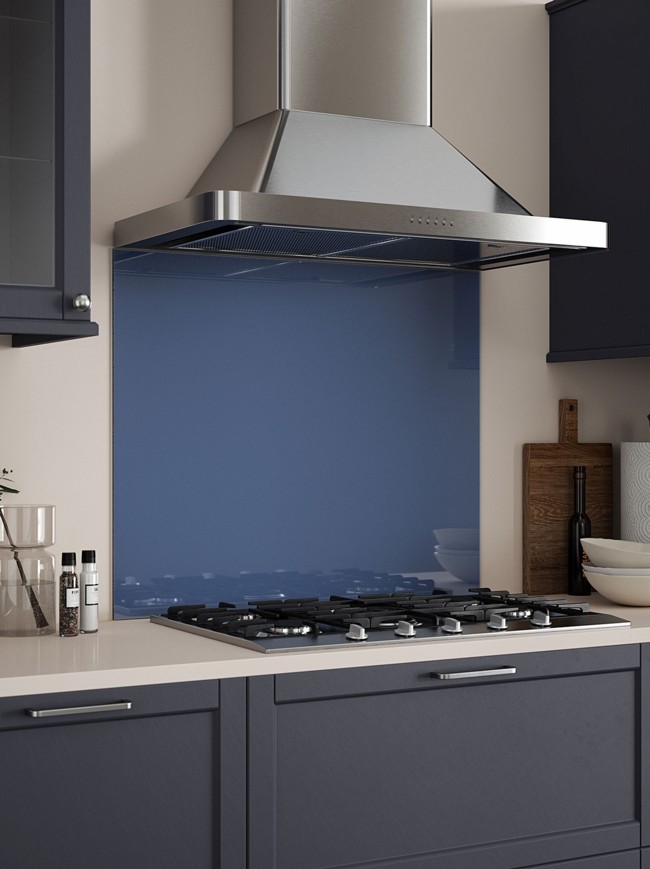 Bluebell Shimmer Self-Adhesive Glass Splashback