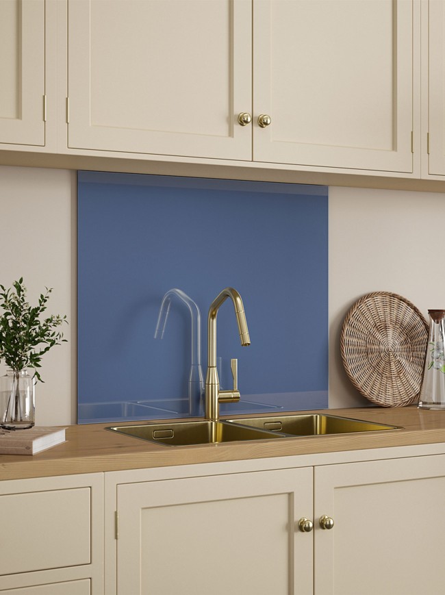 Bluebell Shimmer Self-Adhesive Glass Splashback