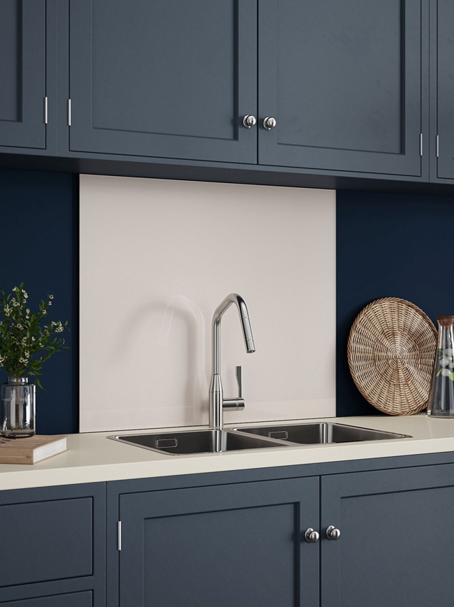 Pale Beige Self-Adhesive Glass Splashback