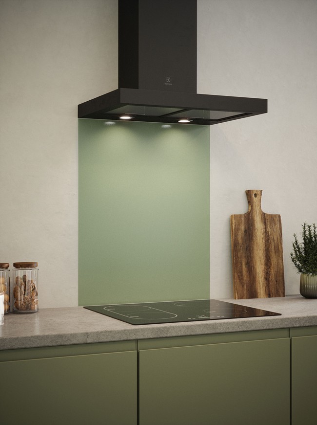 Sage Green Self-Adhesive Glass Splashback