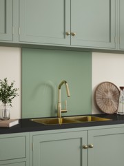 Sage Green Self-Adhesive Glass Splashback