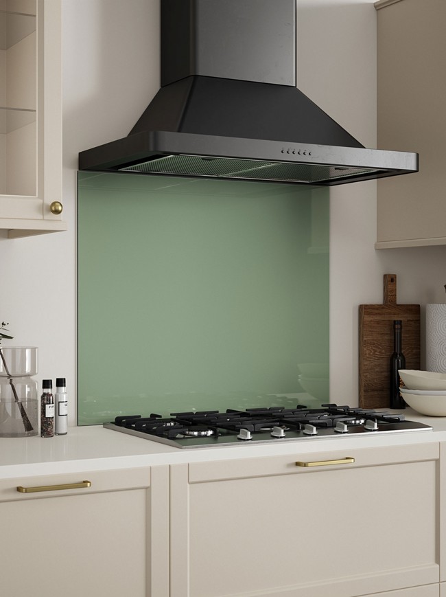 Sage Green Self-Adhesive Glass Splashback