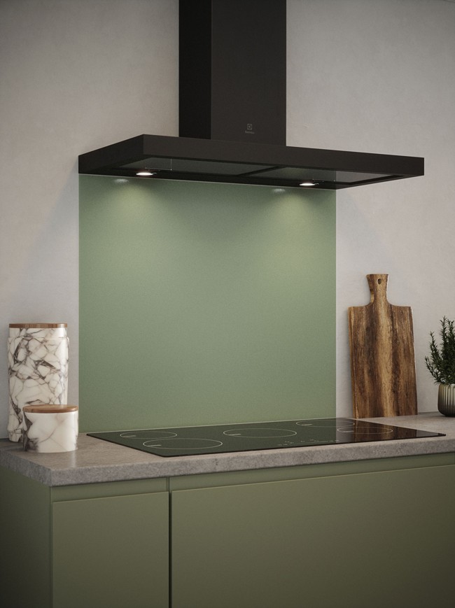 Sage Green Self-Adhesive Glass Splashback