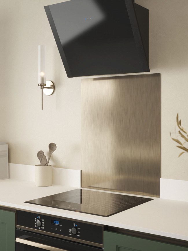 Antique Brass Self-Adhesive Stainless Steel Splashback