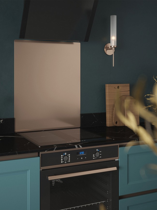 Copper Self-Adhesive Stainless Steel Splashback