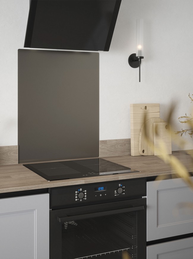 Brushed Gunmetal Self-Adhesive Stainless Steel Splashback